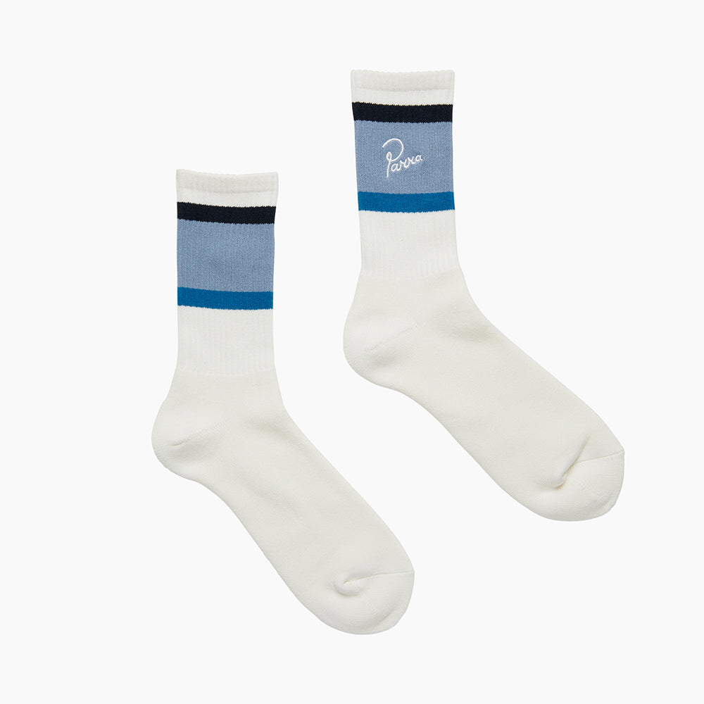 By Parra Classic Logo Crew Socks - White
