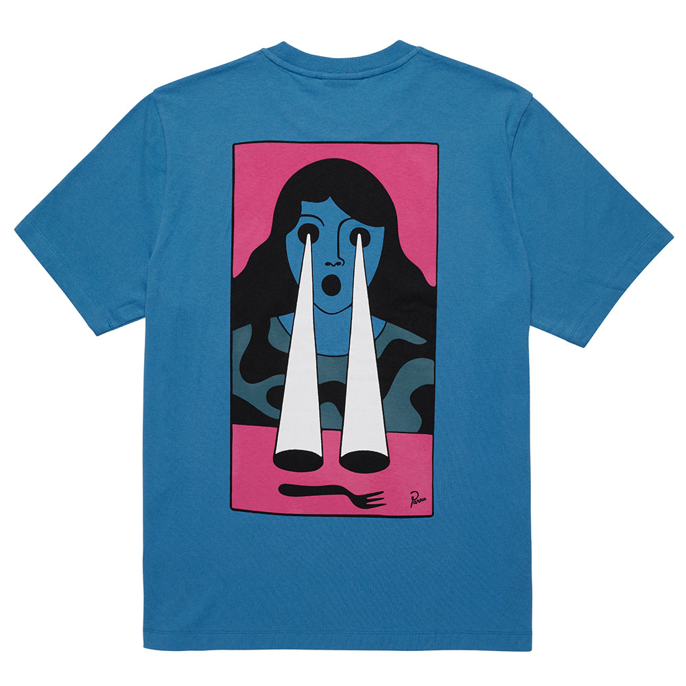 By Parra Fucking Fork T-Shirt - Slate Blue