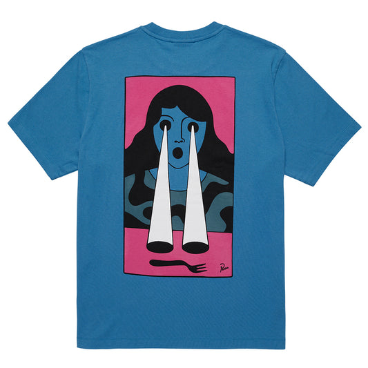 By Parra Fucking Fork T-Shirt - Slate Blue