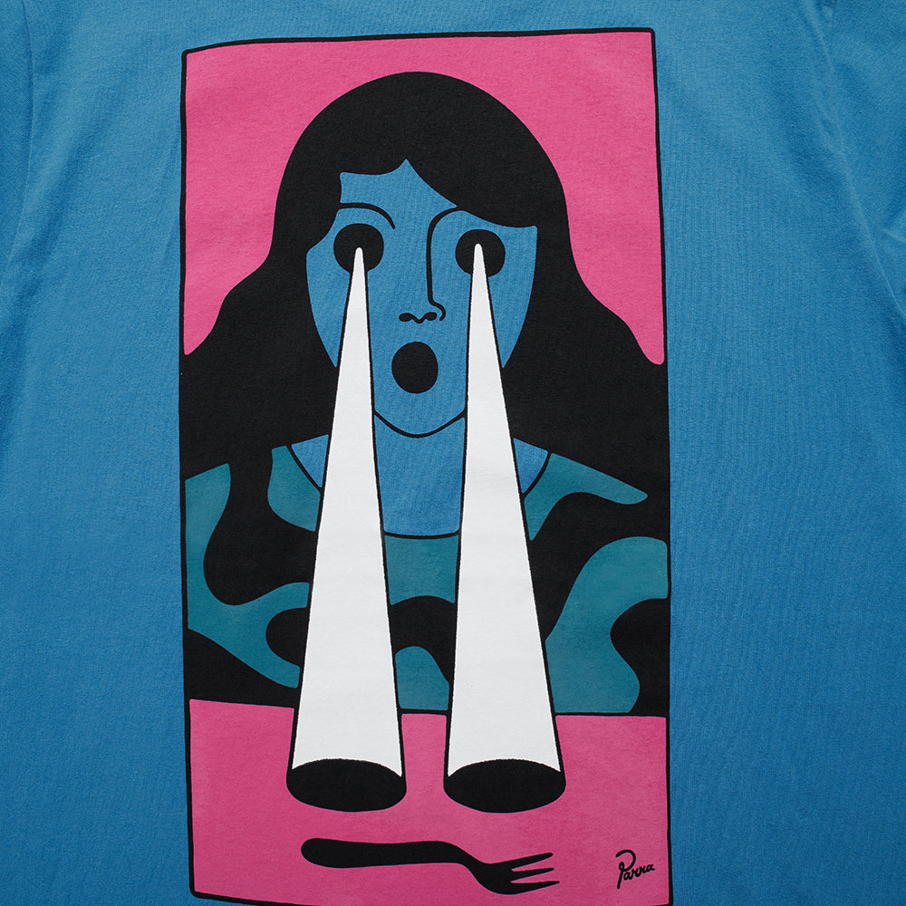 By Parra Fucking Fork T-Shirt - Slate Blue