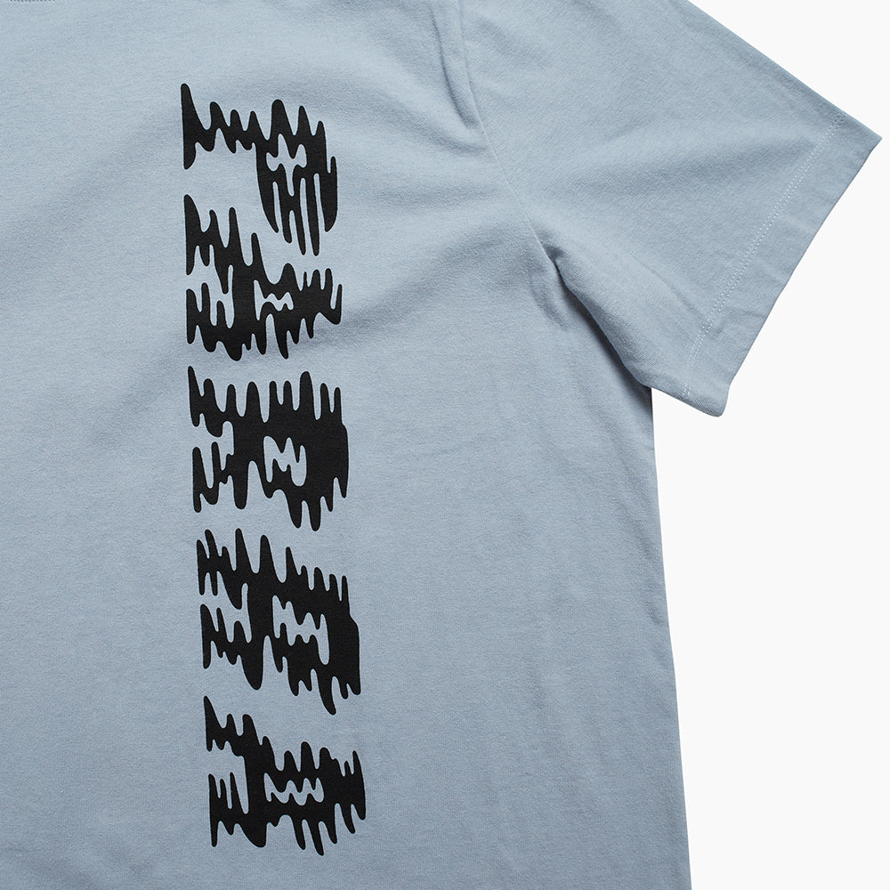 By Parra Wave Block Tremors T-Shirt - Dusty Blue
