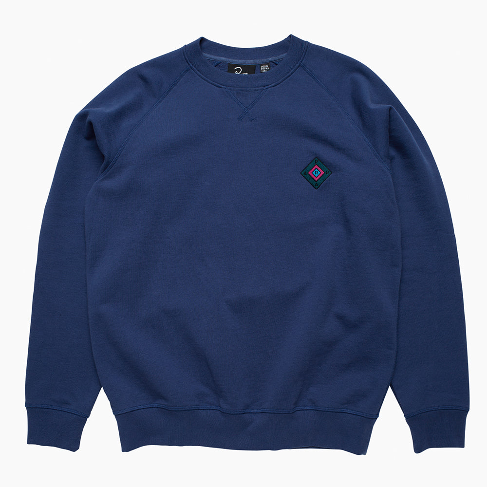 By Parra Diamond Block Logo Crew Sweatshirt - Dark Blue