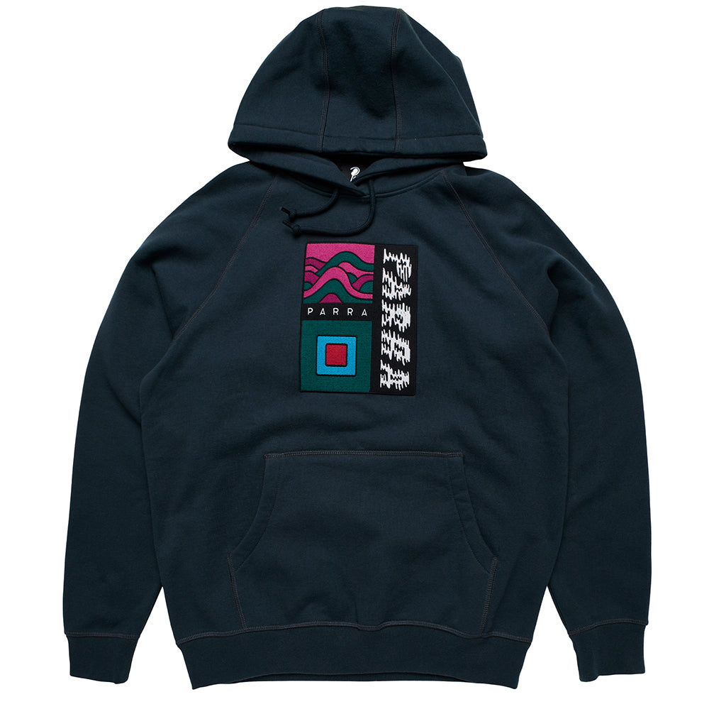 By Parra Wave Block Tremors Hoodie - Navy Blue