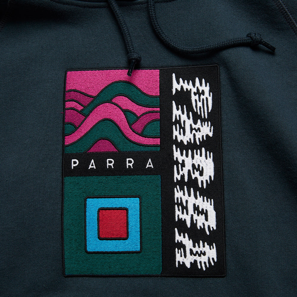 By Parra Wave Block Tremors Hoodie - Navy Blue