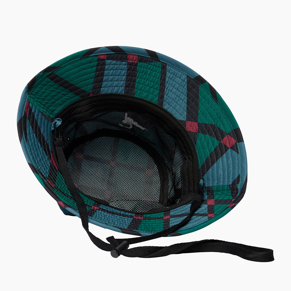 By Parra Squared Waves Pattern Safari Hat