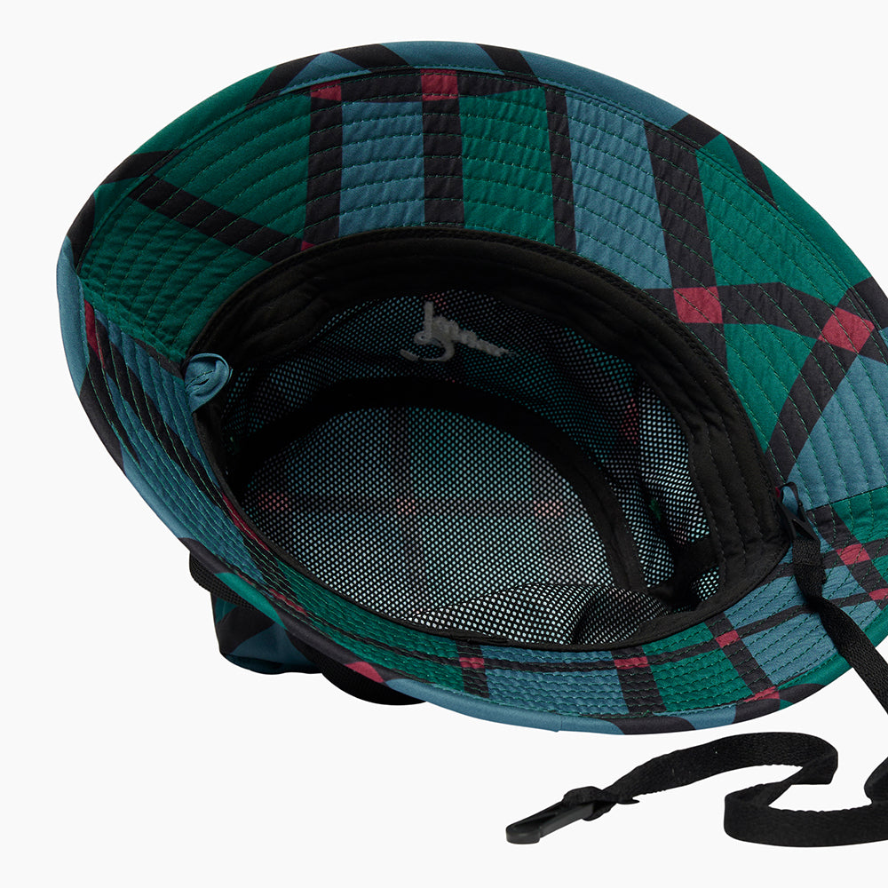 By Parra Squared Waves Pattern Safari Hat