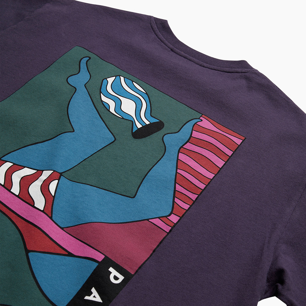 By Parra Kick The Vase T-Shirt - Aubergine