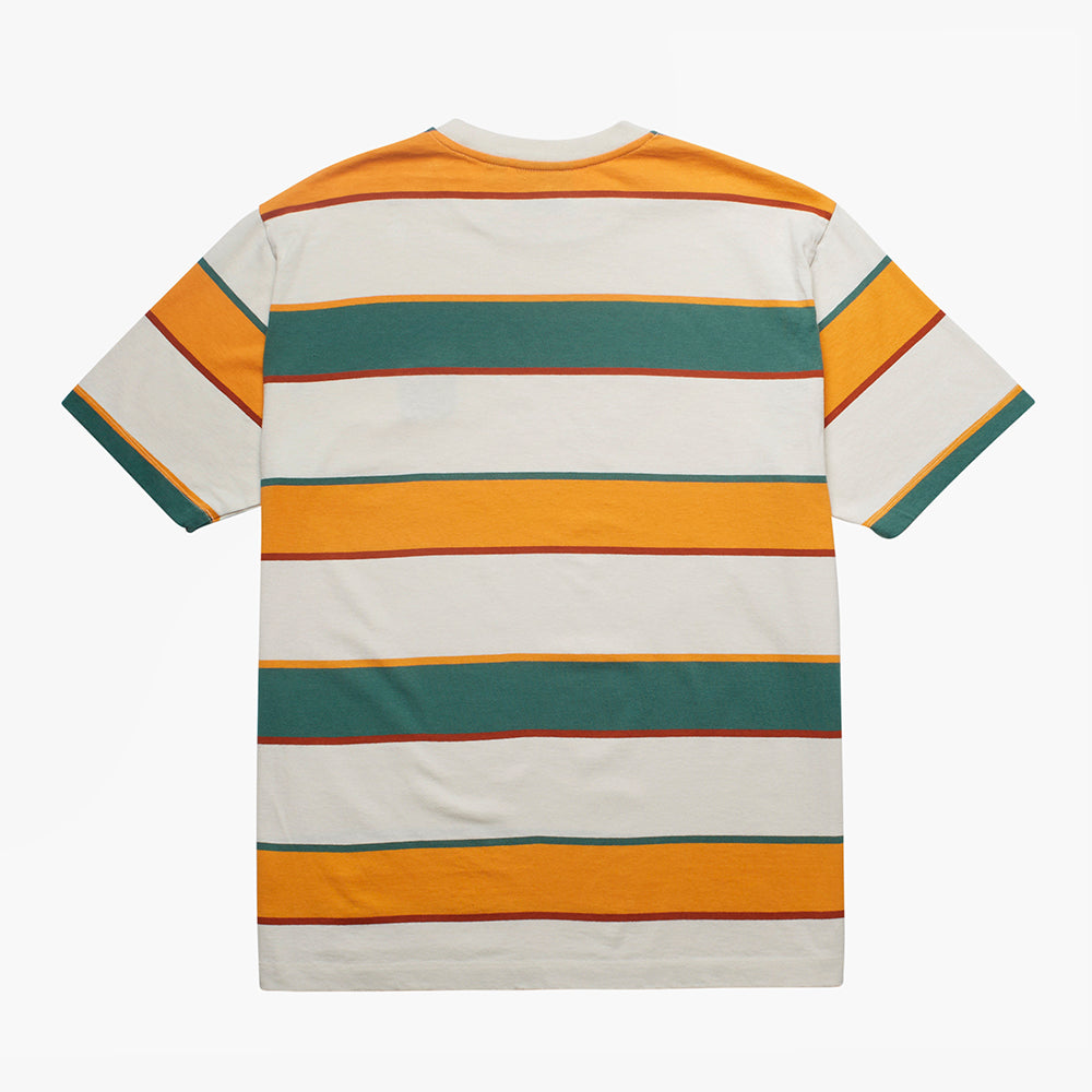 By Parra Fast Food Logo Striped T-Shirt - Burned Yellow