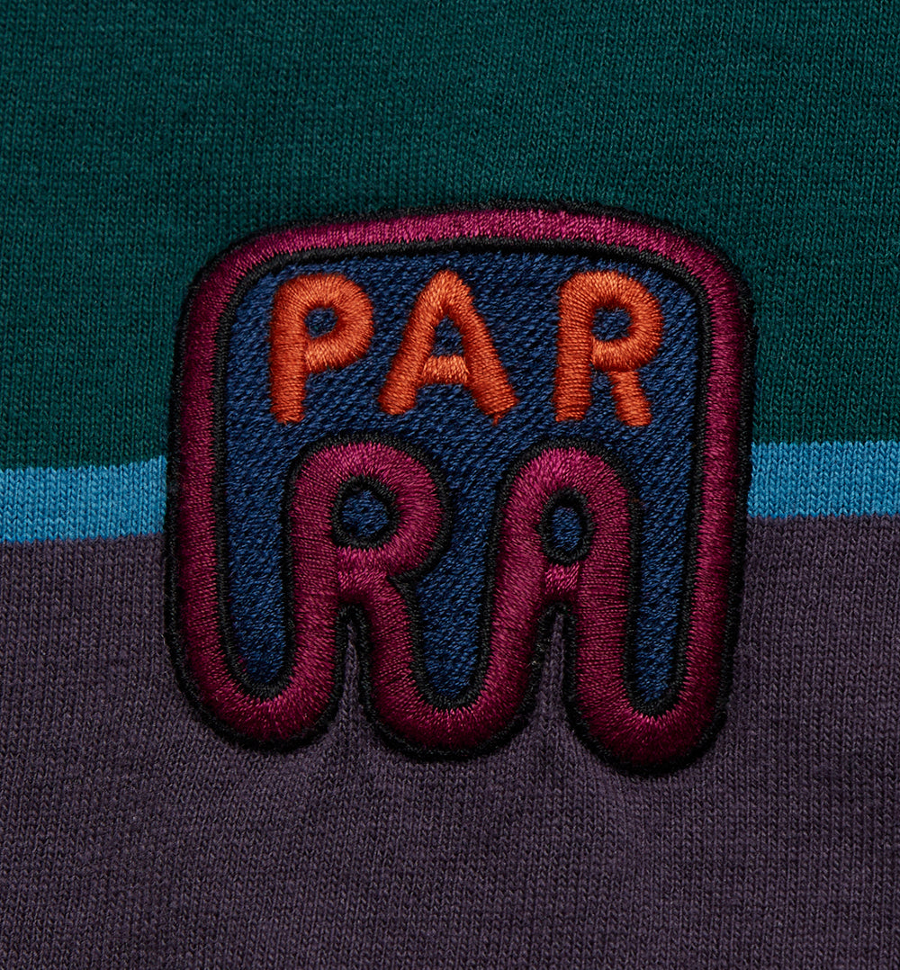 By Parra Fast Food Logo Striped T-Shirt - Aubergine