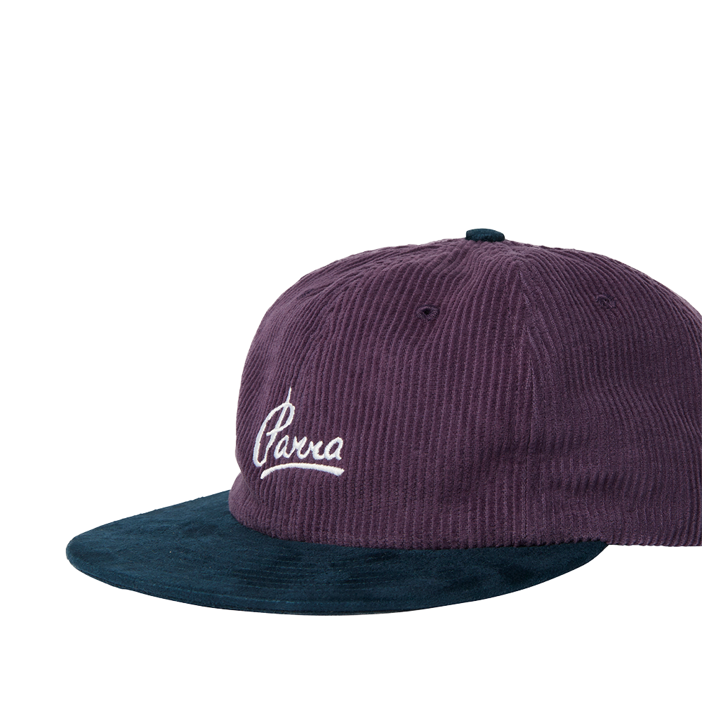 By Parra Painters Script Corduroy 6 Panel Cap