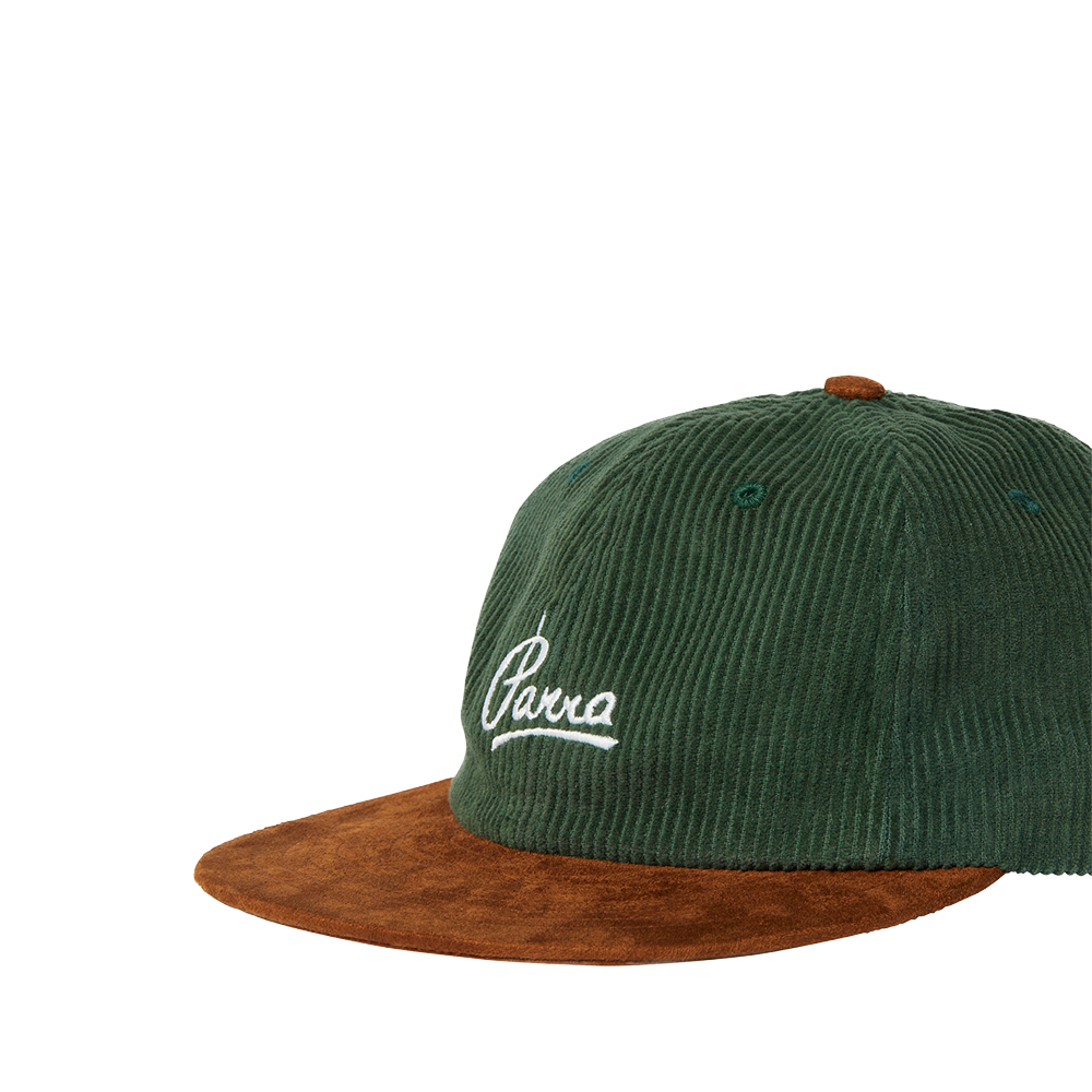 By Parra Painters Script Corduroy 6 Panel Cap - Purple