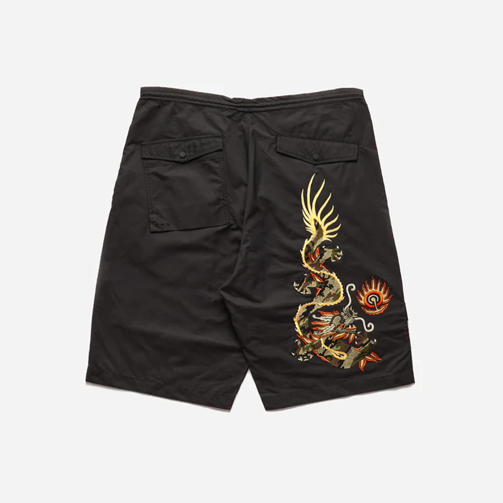 Maharishi Original Dragon Loose Snoshorts - Black