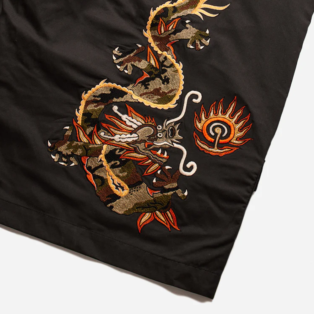 Maharishi Original Dragon Loose Snoshorts - Black