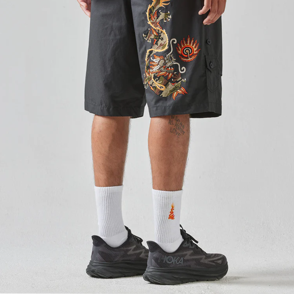 Maharishi Original Dragon Loose Snoshorts - Black