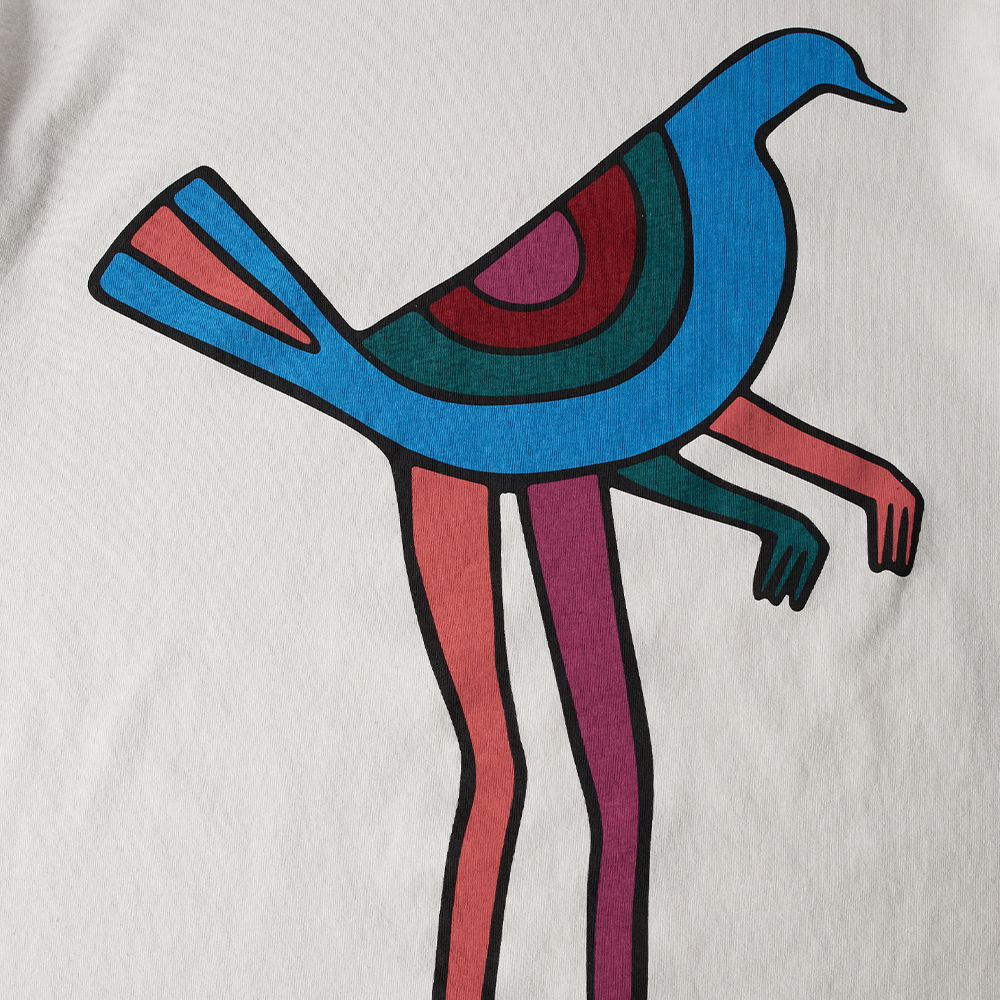 By Parra Pigeon Legs T-Shirt - Light Grey
