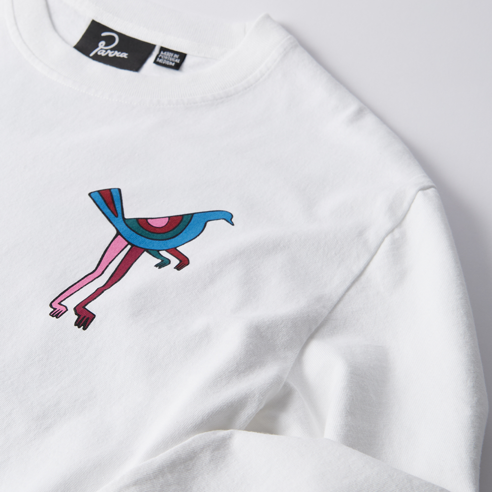 By Parra Wine & Books L/S T-Shirt - White