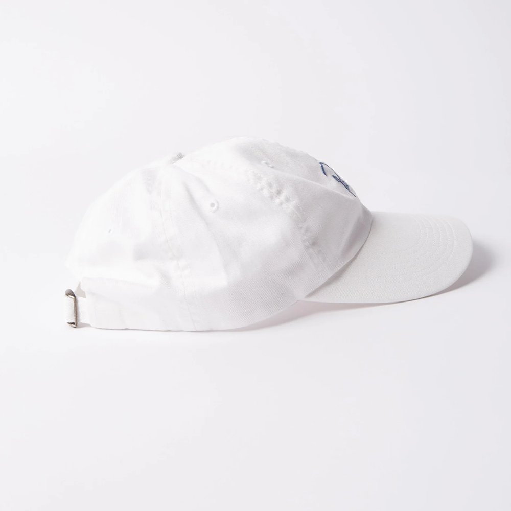 By Parra Script Logo 6 Panel Hat - White