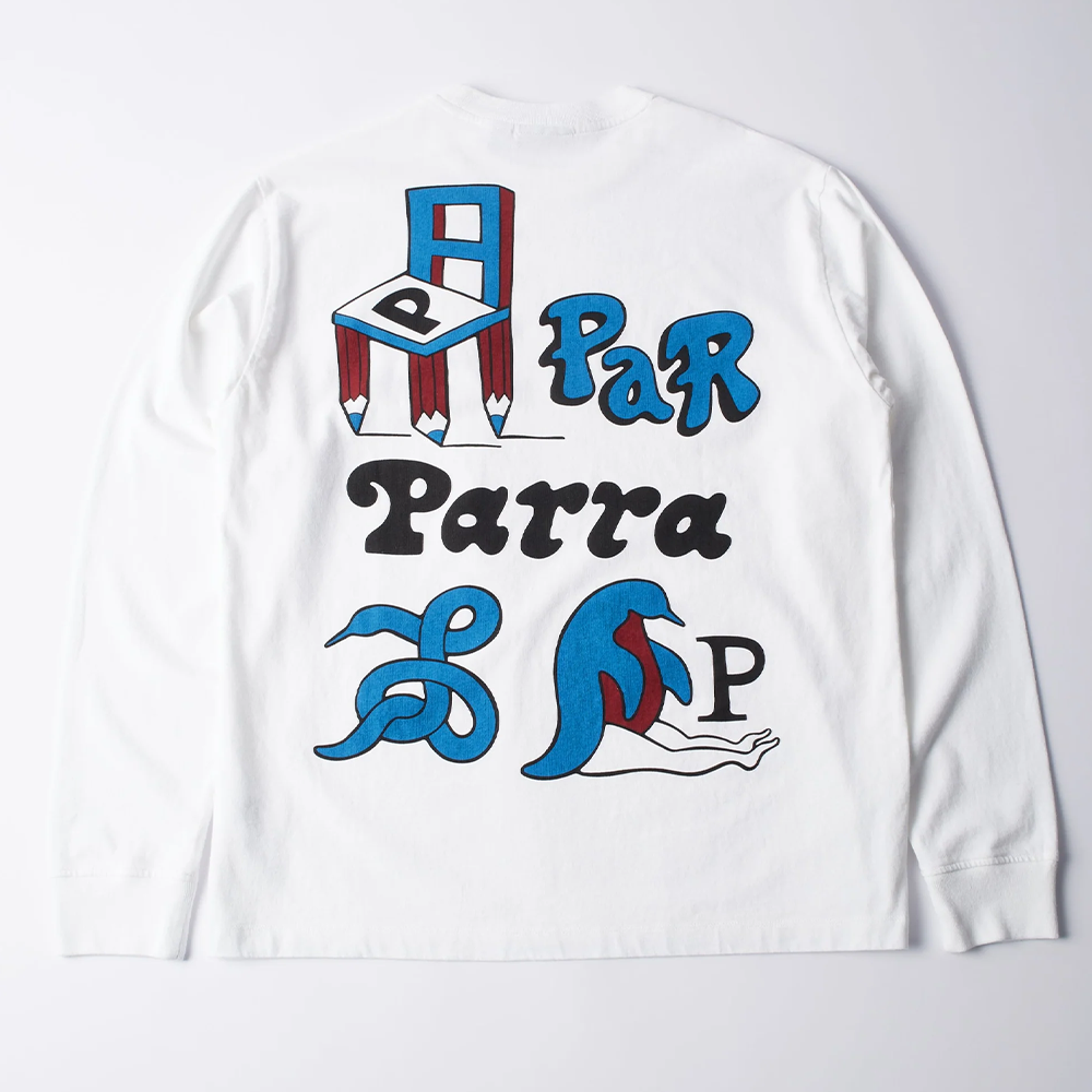 By Parra Chair Pencil LS T-Shirt - White