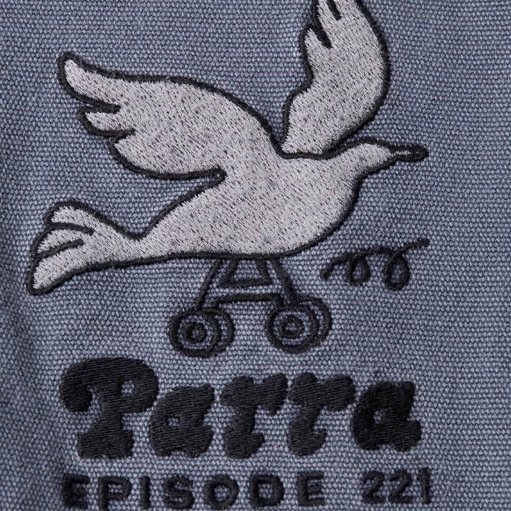 By Parra Twilled Bird Wheel Jacket - Washed Blue