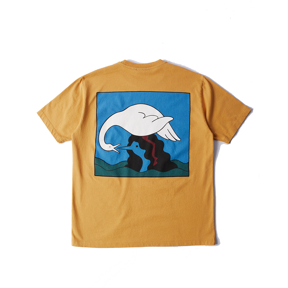By Parra Swan To The Face T-Shirt - Ochre