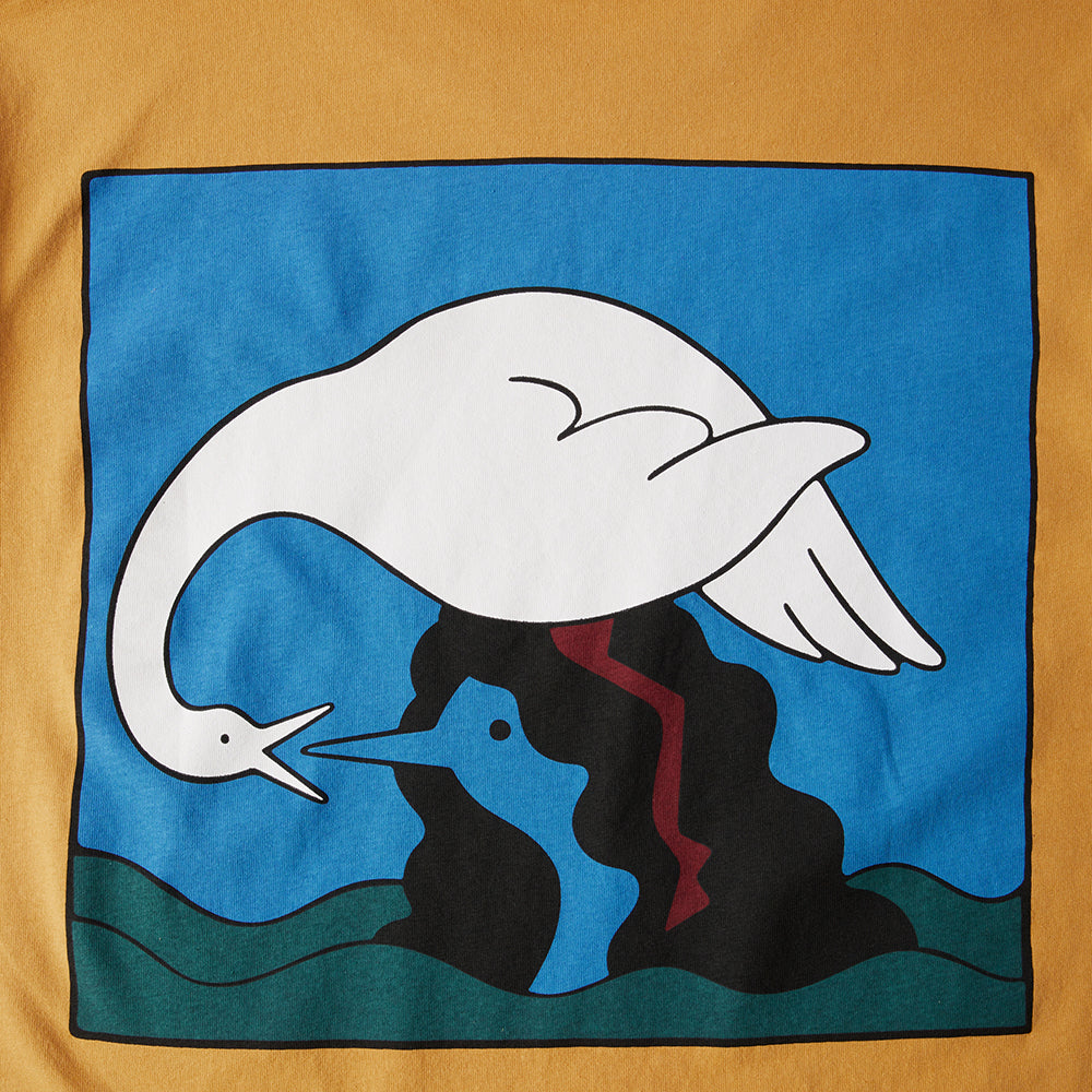 By Parra Swan To The Face T-Shirt - Ochre