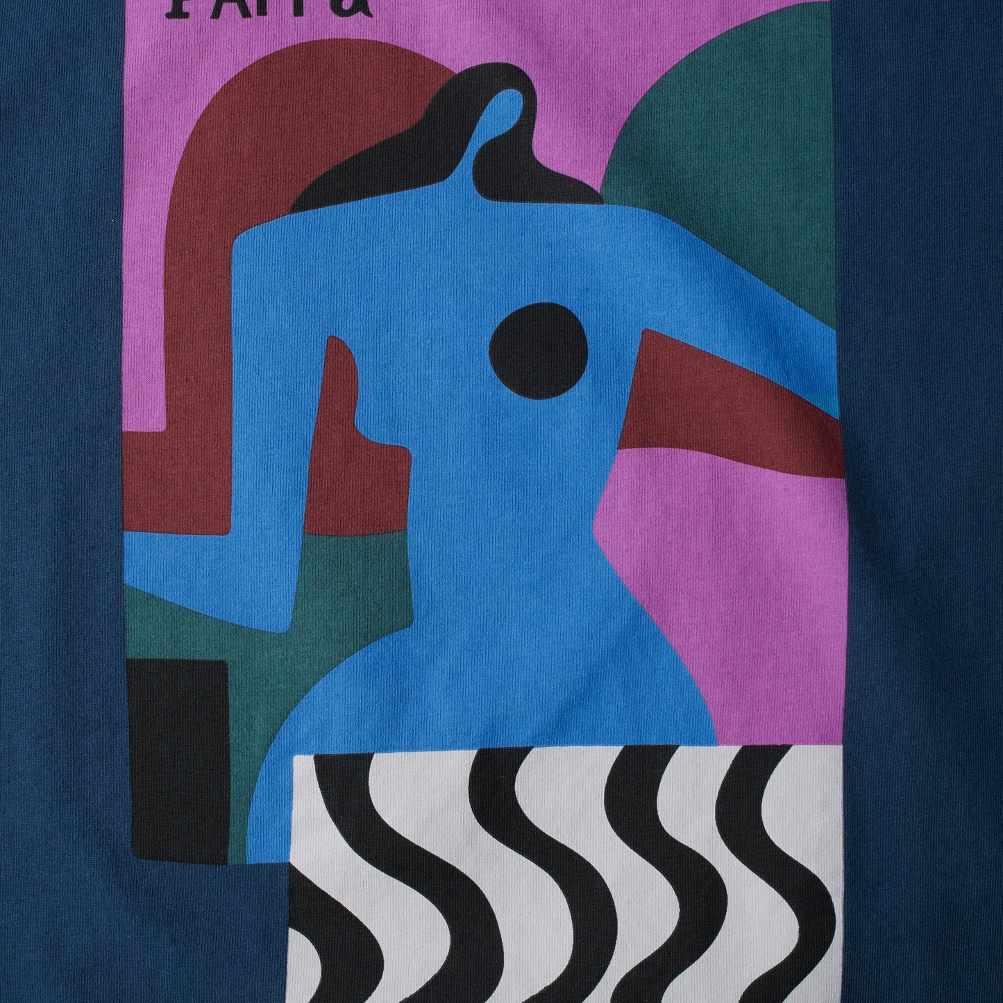 By Parra Distortion Table T-Shirt - Navy Blue