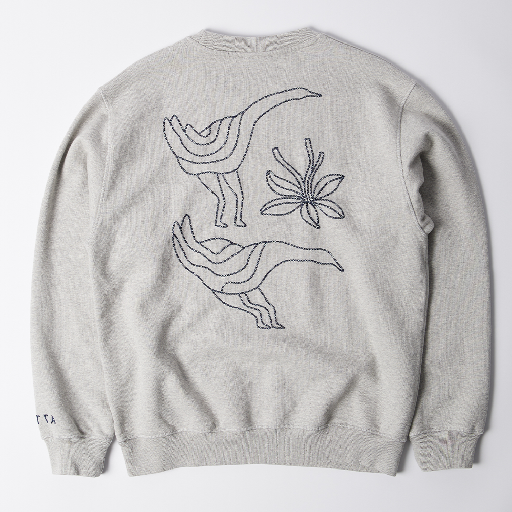 By Parra Duck Attack Crew Sweat - Heather Grey
