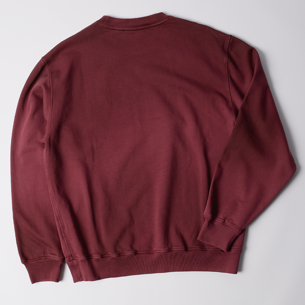 By Parra Fire lemon Crew Sweat - Washed Beet Red