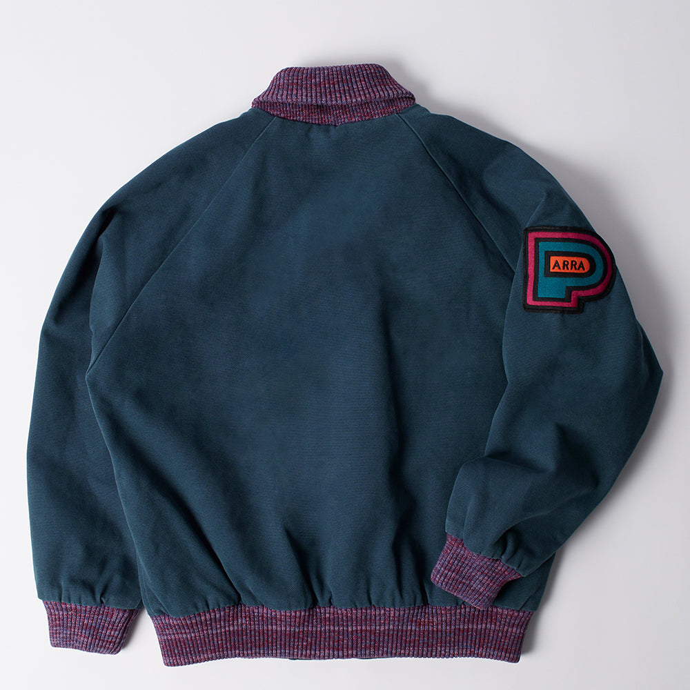 By Parra Skull Stalker Varsity Jacket - Washed Blue