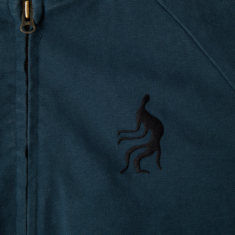 By Parra Skull Stalker Varsity Jacket - Washed Blue