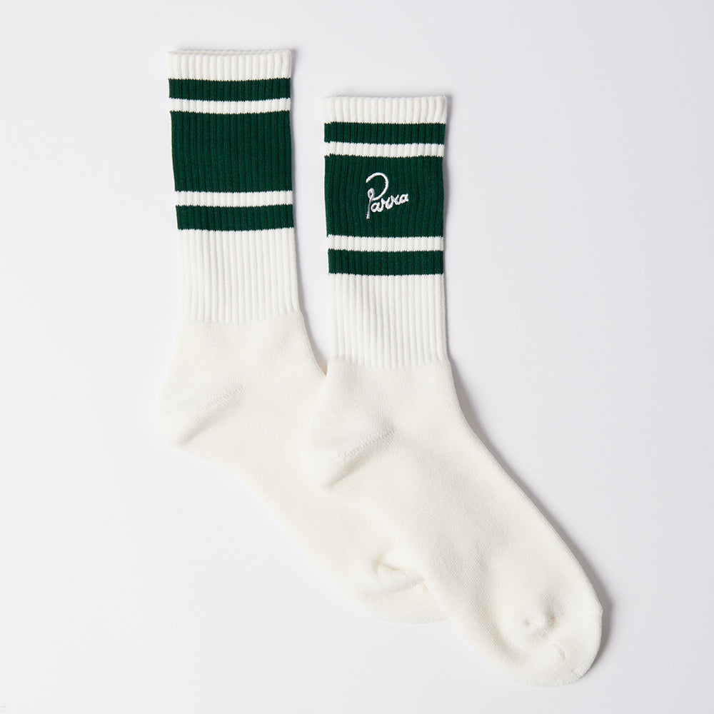 By Parra Signature Striped Crew Socks - Off White