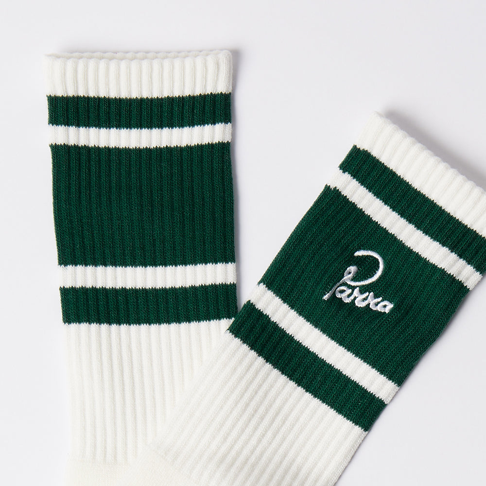 By Parra Signature Striped Crew Socks - Off White