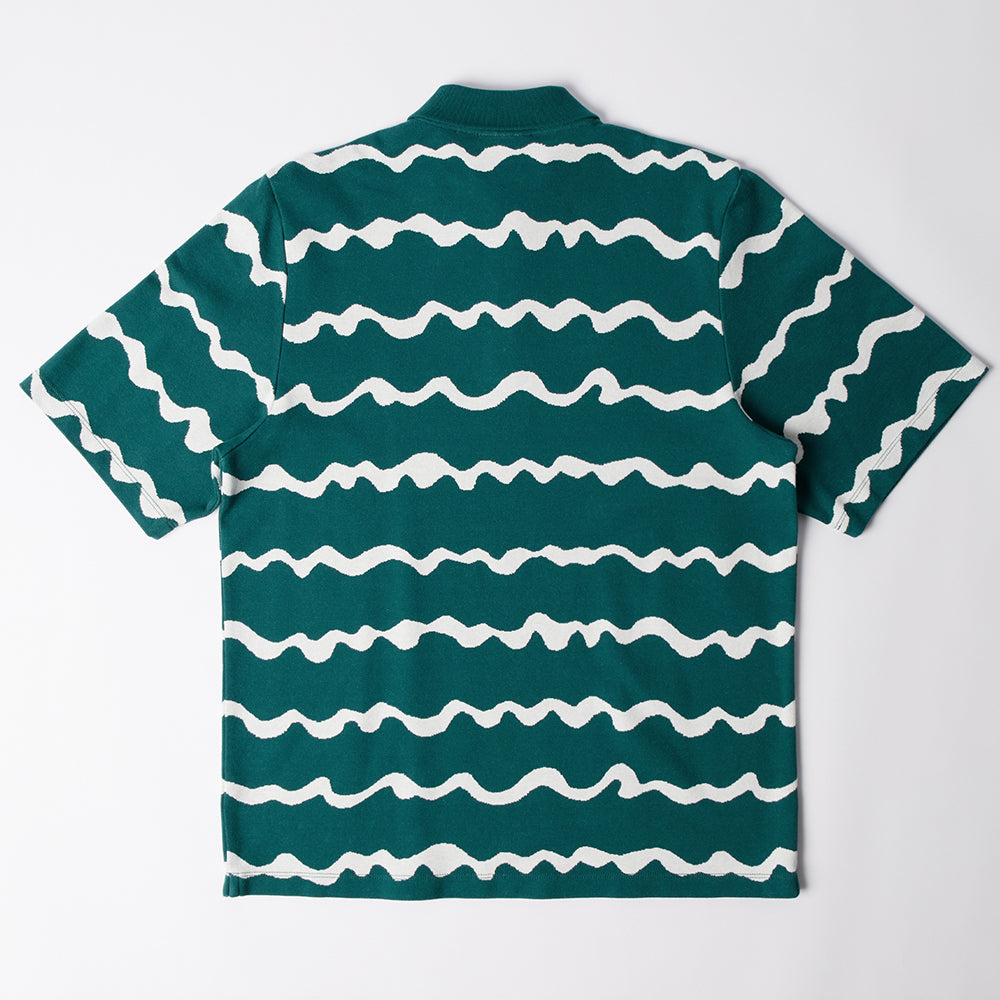 By Parra Broken Waves Polo Shirt - Pine Green