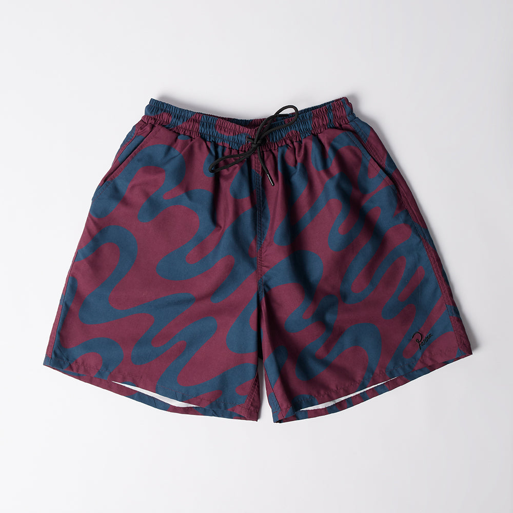 By Parra Splashed Swim Shorts - Burgundy