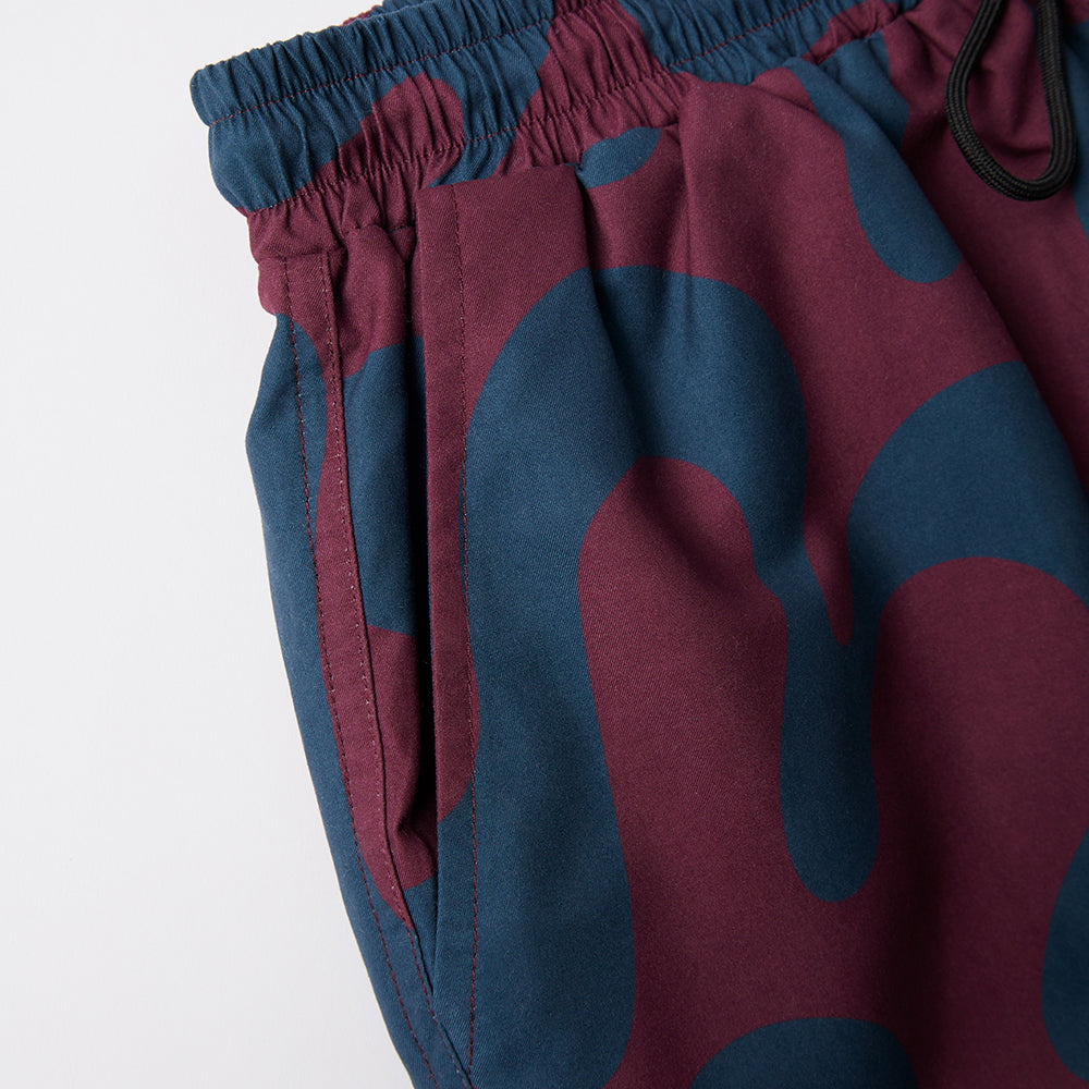 By Parra Splashed Swim Shorts - Burgundy