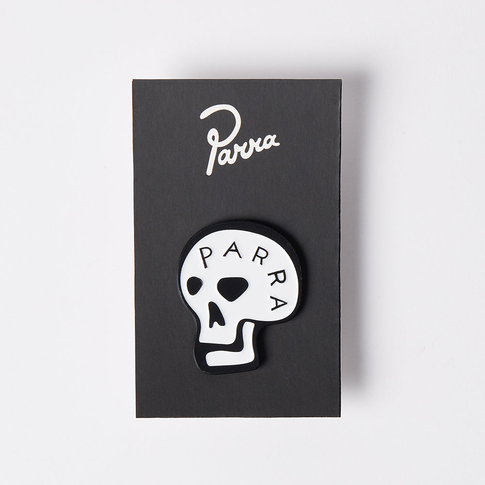 By Parra Skulled Enamel Pin - White