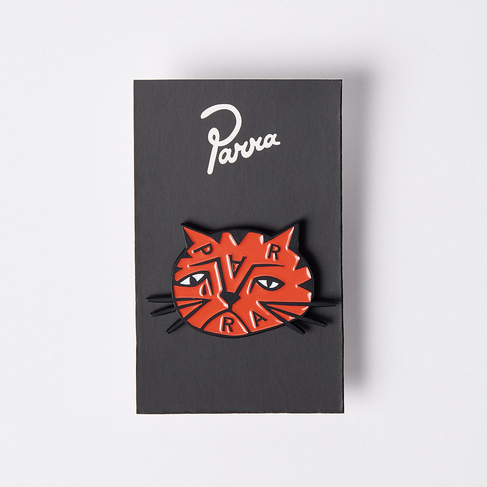 By Parra Sat Cat Enamel Pin - Orange