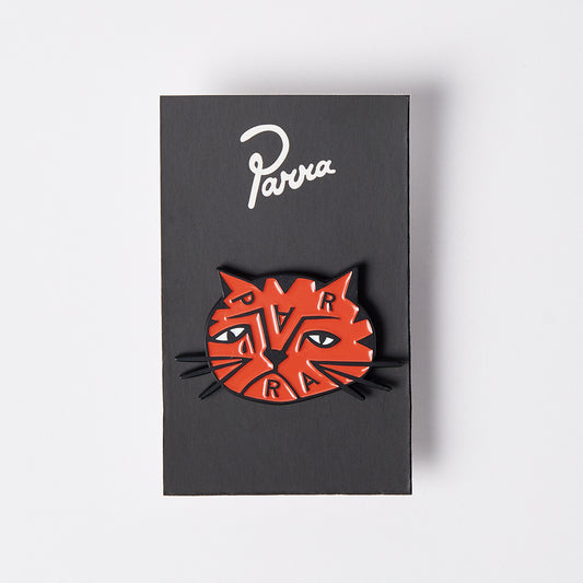 By Parra Sat Cat Enamel Pin - Orange