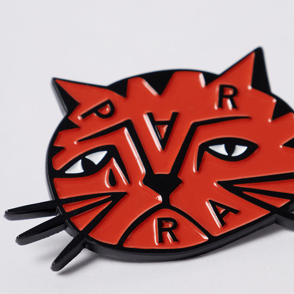 By Parra Sat Cat Enamel Pin - Orange