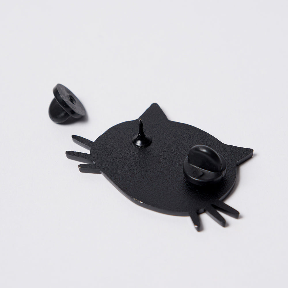 By Parra Sat Cat Enamel Pin - Orange
