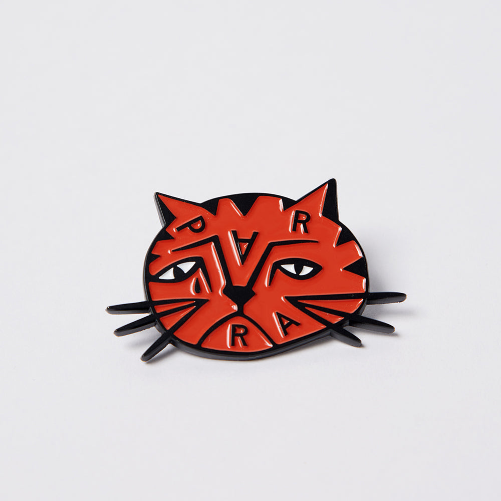 By Parra Sat Cat Enamel Pin - Orange