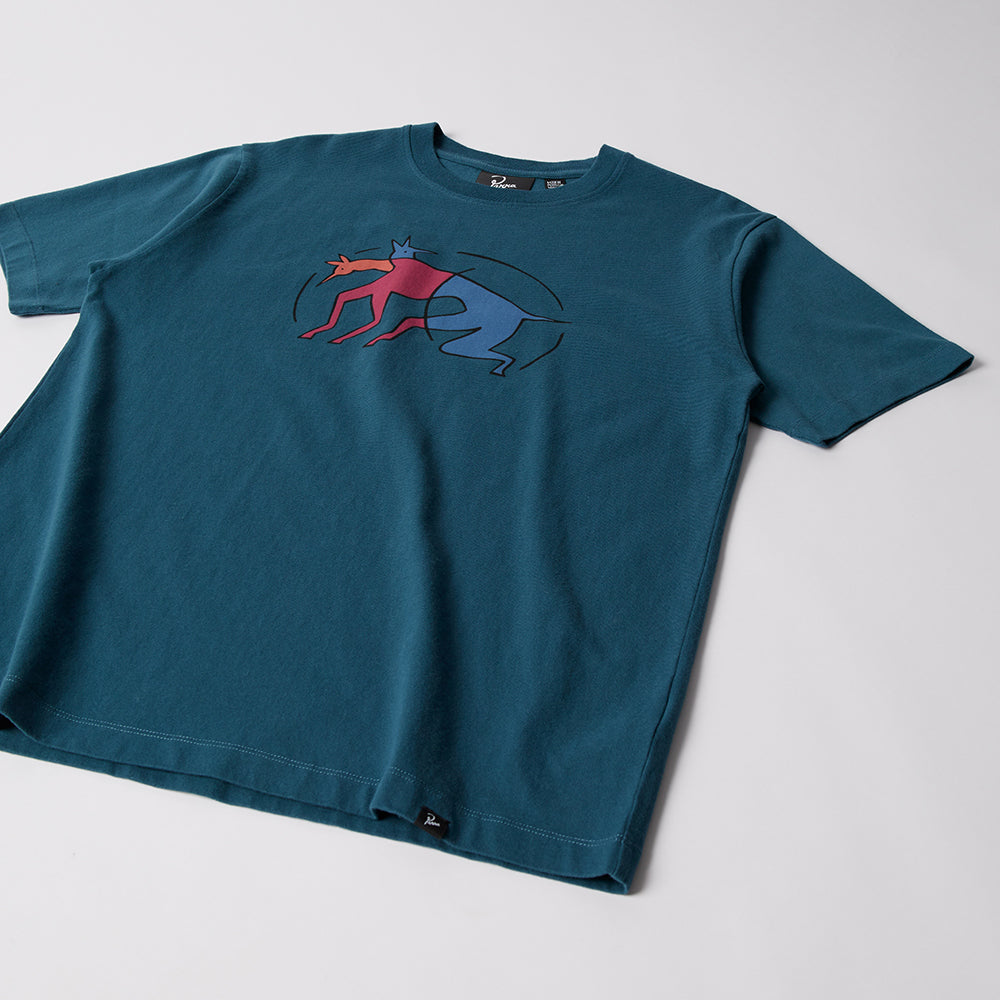 By Parra The Zoomies T-Shirt - Mallard Green