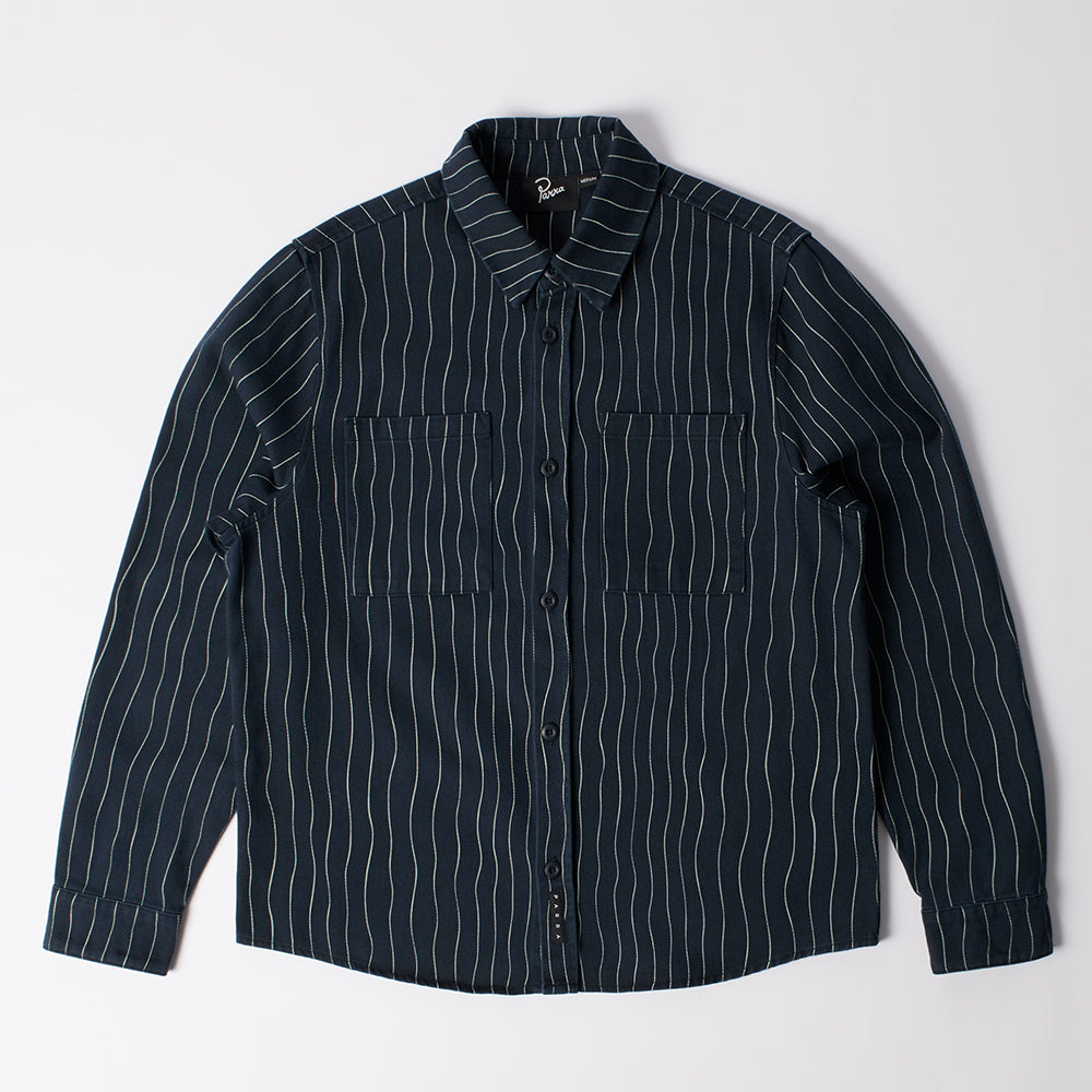 By Parra Meandering Lines Shirt - Navy Blue