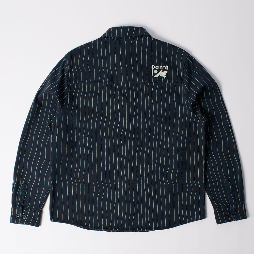 By Parra Meandering Lines Shirt - Navy Blue