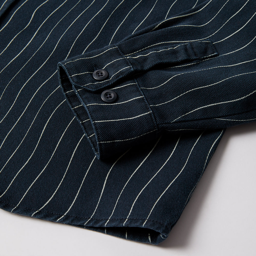 By Parra Meandering Lines Shirt - Navy Blue