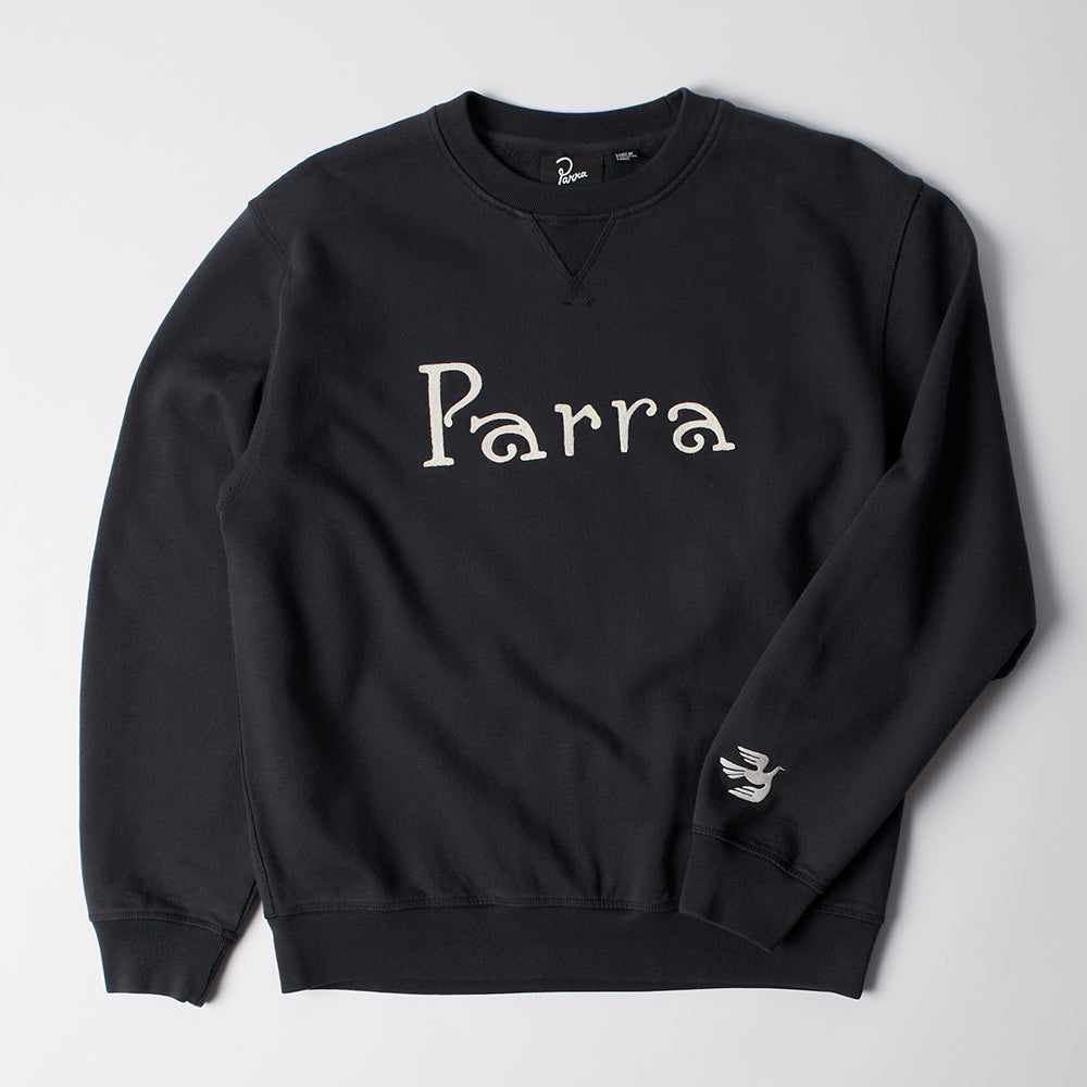 By Parra Weird Trad Logo Crew Sweat - Dark Navy
