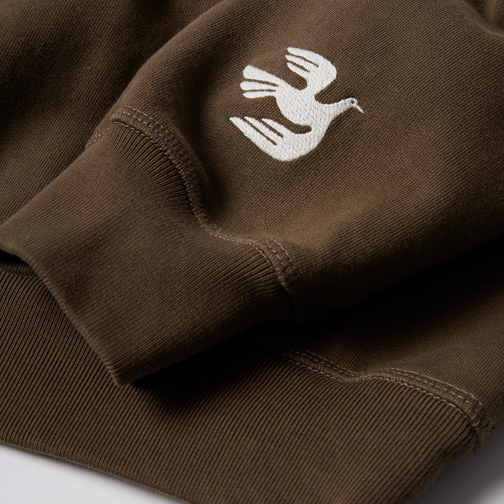 By Parra Weird Trad Logo Crew Sweat - Brown