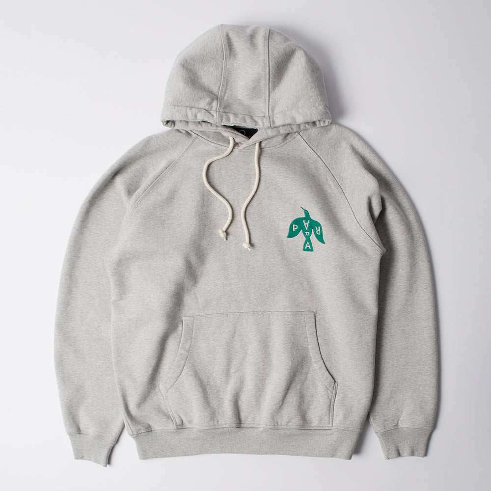 By Parra Crow Logo Hooded Sweat - Heather Grey