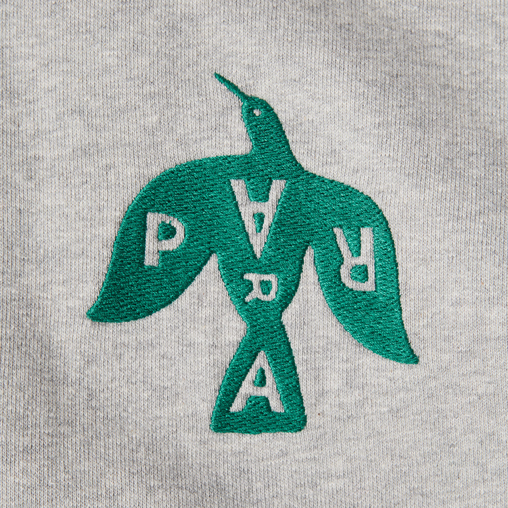 By Parra Crow Logo Hooded Sweat - Heather Grey