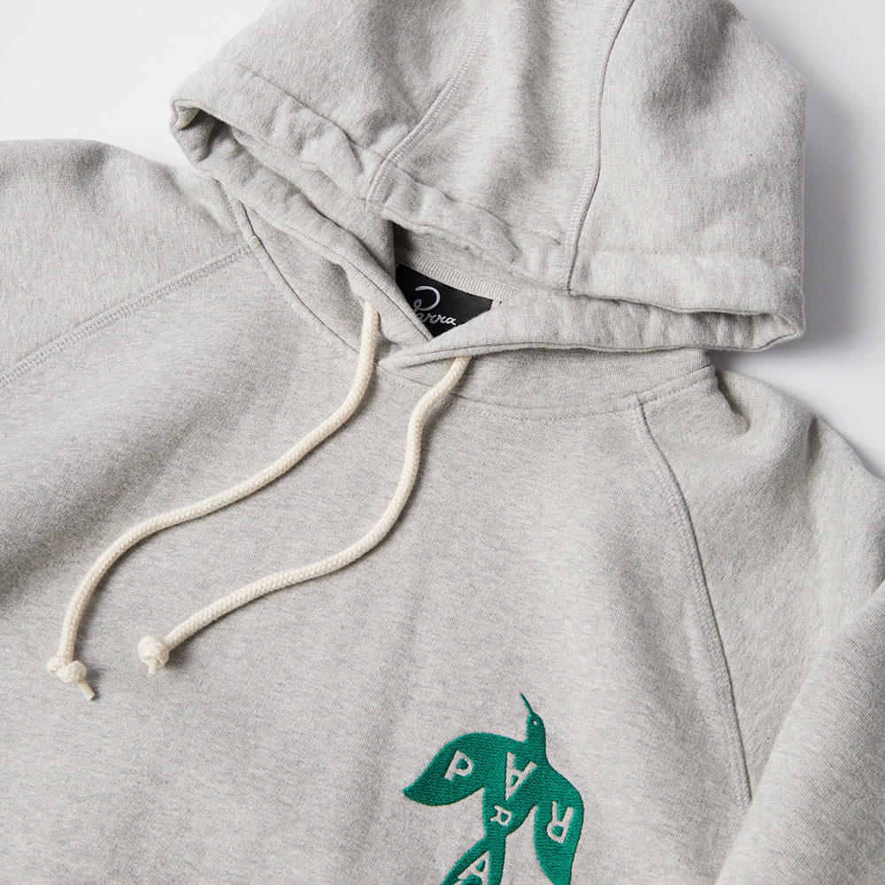 By Parra Crow Logo Hooded Sweat - Heather Grey